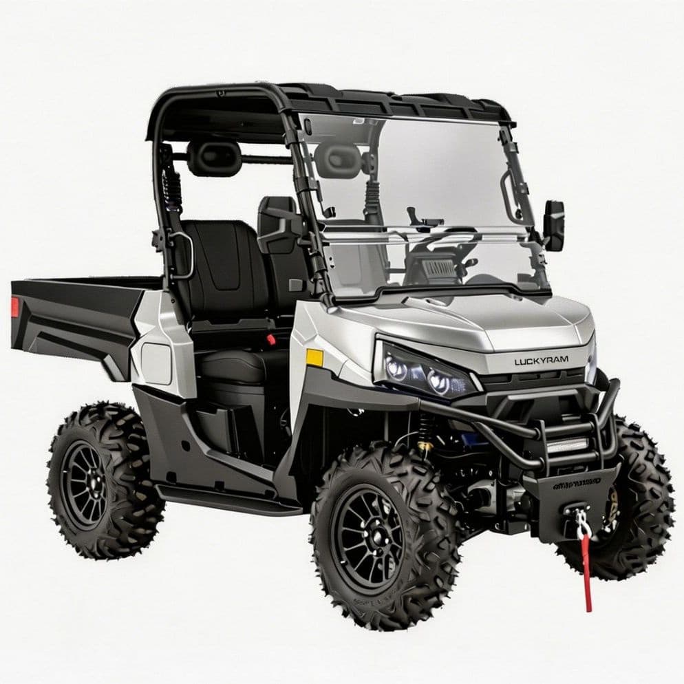 10KW AC মোটর 4WD হেভি ডিউটি ​​UTV 73.6V 670kg ইলেকট্রিক লিফটিং বেড