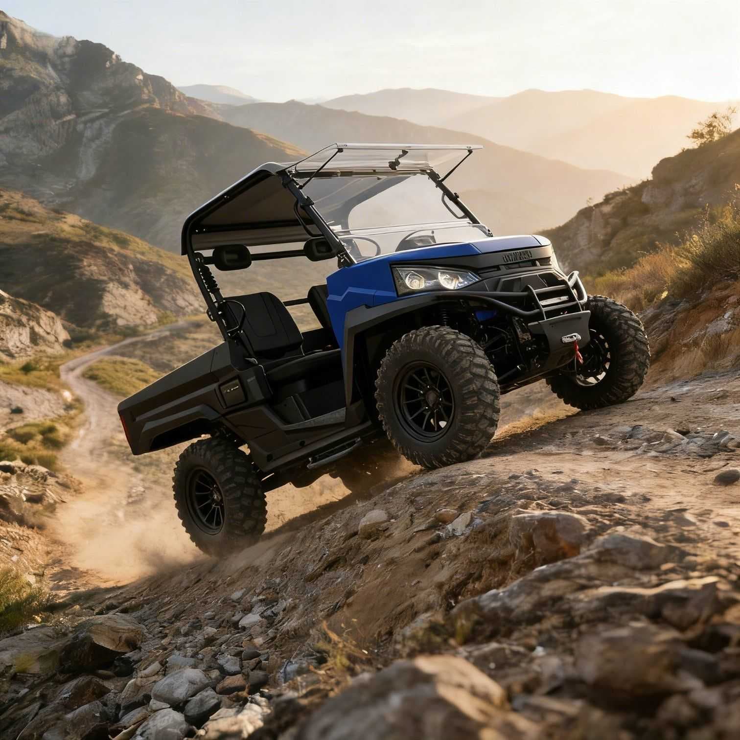 10KW AC মোটর 4WD UTV 73.6V 400mm Wading 80-100km রেঞ্জ