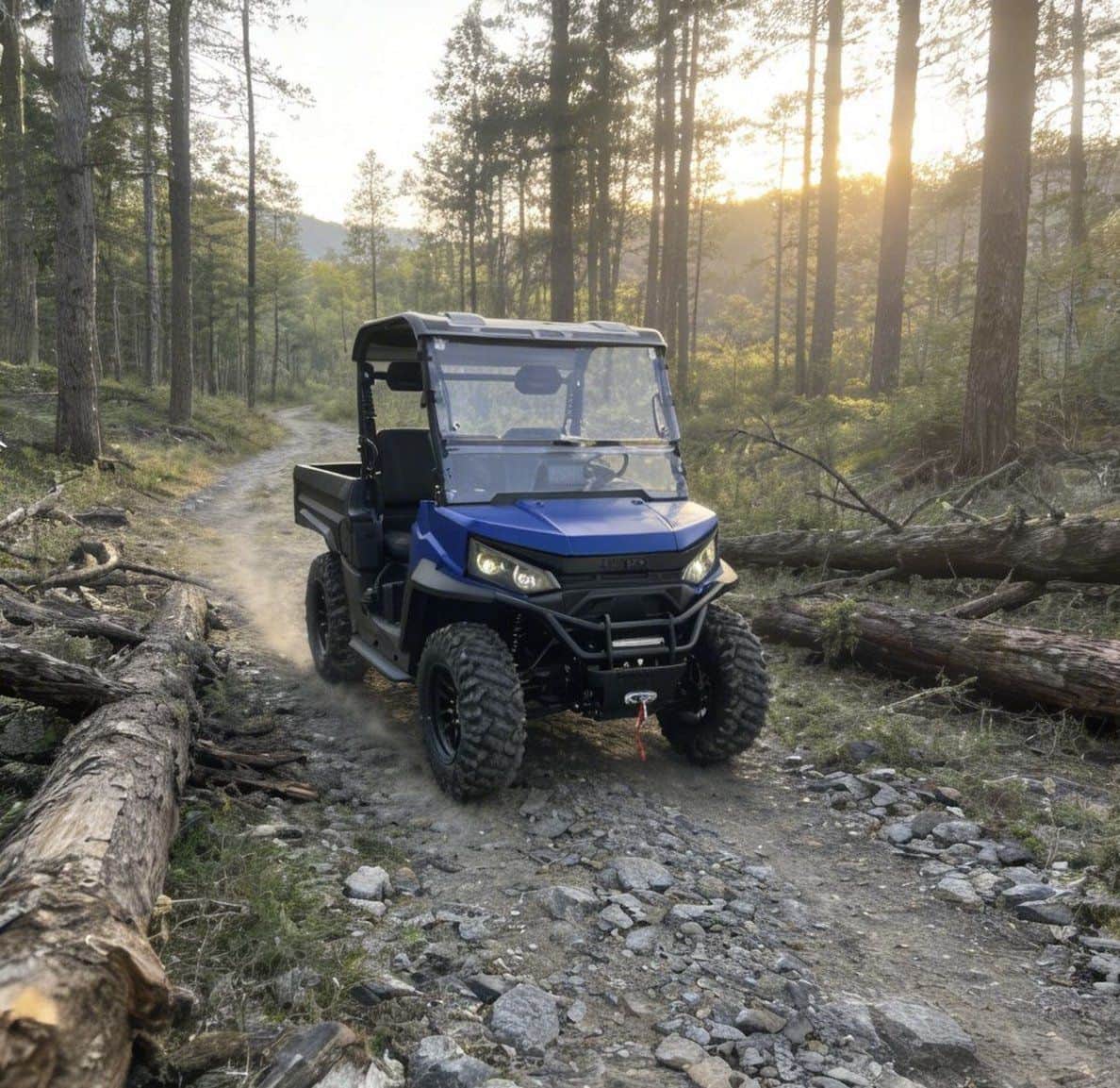 4WD ইলেকট্রিক রাঞ্চ UTV ফার্ম 73.6V 150Ah কন্ট্রোলার 20KW পিক