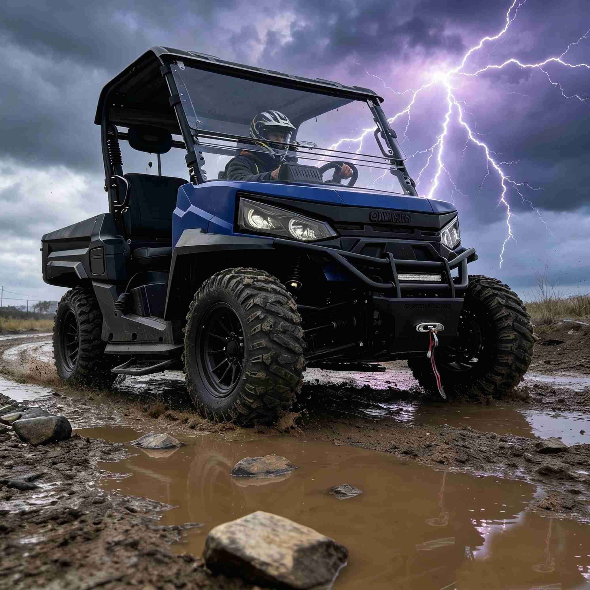 4WD অফ রোড UTV 73.6V 1000kg টোয়িং 400A কন্ট্রোলার 150Ah